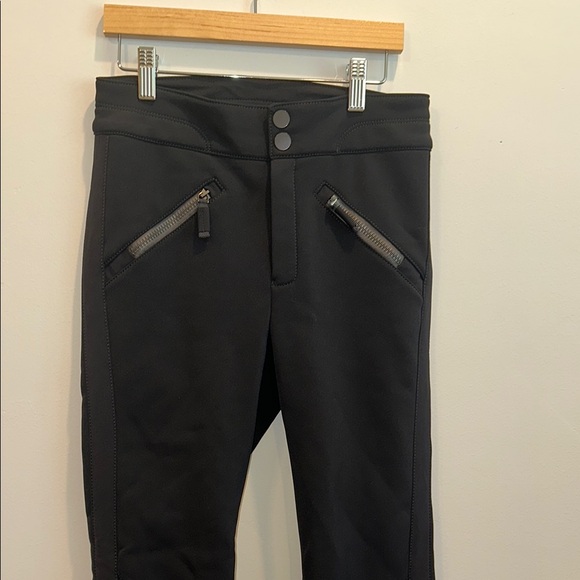 Frauenschuh Christie Jet Black Flared Ski Pants with Zipper Details - Picture 3 of 15